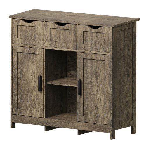 Cabinet with Drawers And Shelves - Wood