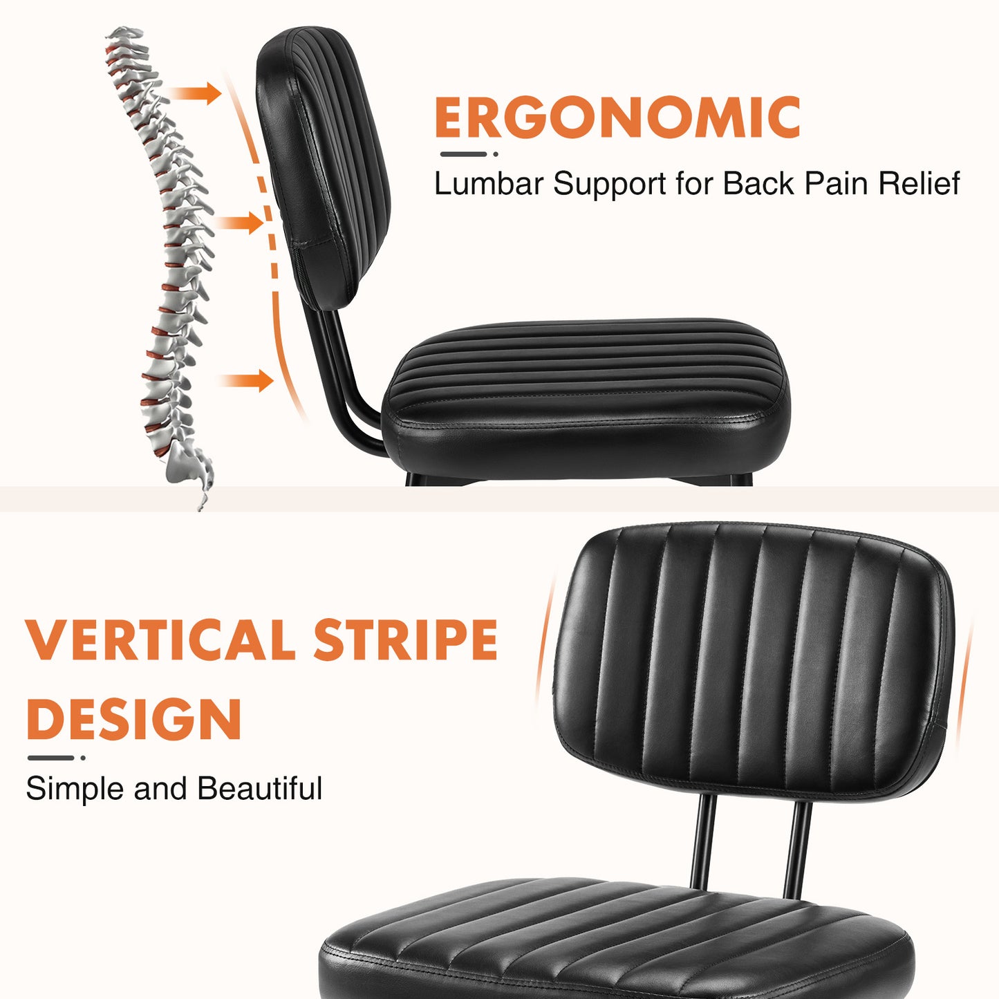 Dining Chair With Artificial Leather Cushion (Set of 2)