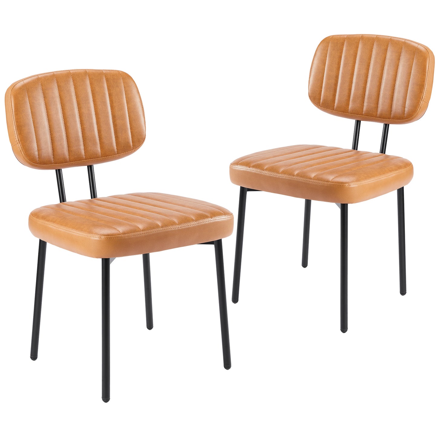 Dining Chair With Artificial Leather Cushion (Set of 2)
