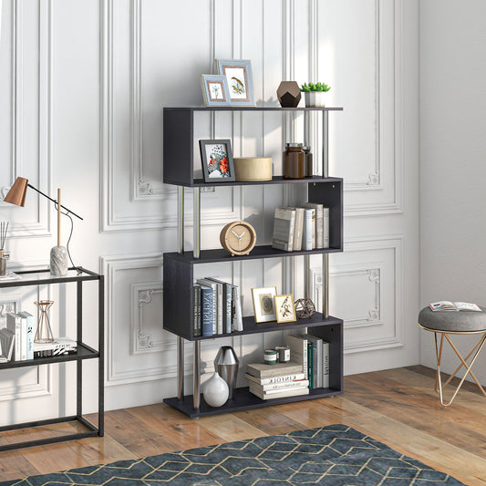 5-Tier Bookcase Storage Shelf- Black