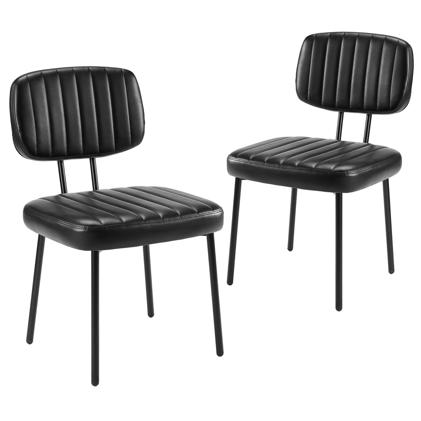 Dining Chair With Artificial Leather Cushion (Set of 2)