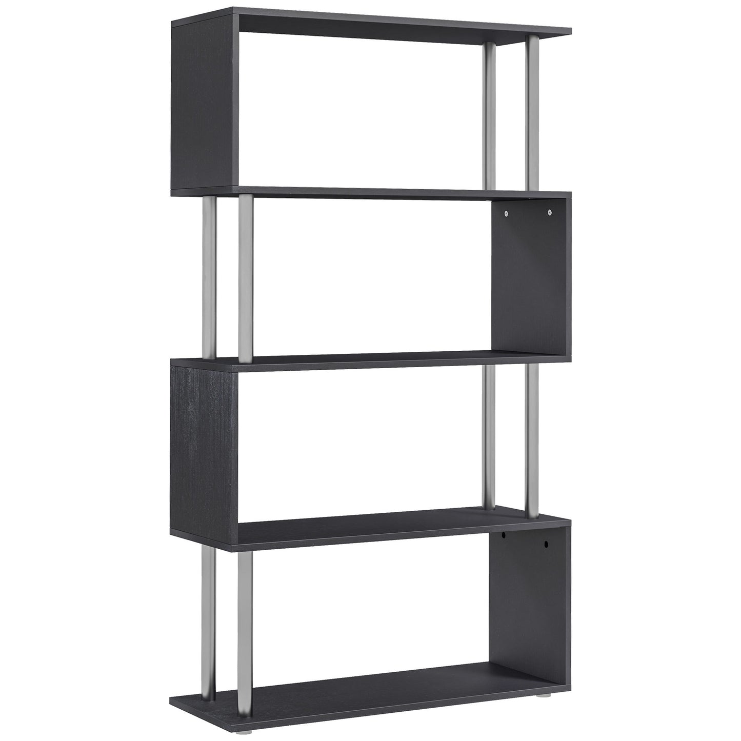 5-Tier Bookcase Storage Shelf- Black